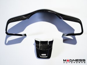 Jaguar F-TYPE Interior Trim - Carbon Fiber - Steering Wheel Trim - R - Flat Bottom Style Wheel